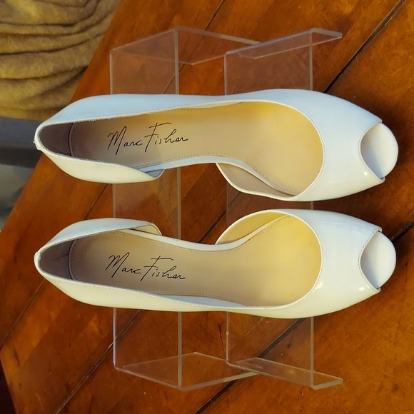 MARC FISHER | JOEY | PEEP TOE HEELS | SIZE 8.5 - Picture 3 of 8